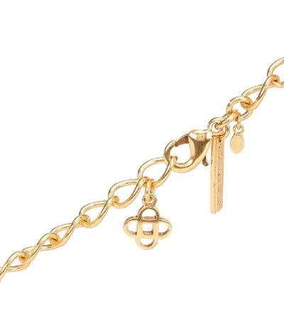 Shop Oscar De La Renta Octagonal Chain-link Necklace In Gold