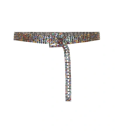 Shop Veronica Beard Orion Crystal-embellished Belt In Multicoloured