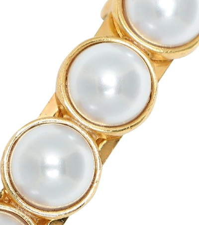 Shop Oscar De La Renta Faux-pearl Hairclip In Gold