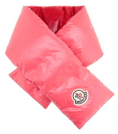 Shop Moncler Down Scarf In Pink