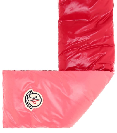 Shop Moncler Down Scarf In Pink