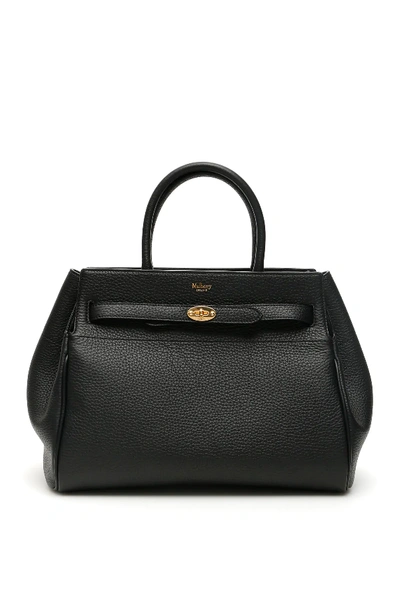 Shop Mulberry Belted Bayswater Bag In Black