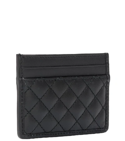 Shop Gucci Double G Leather Card Holder In Black