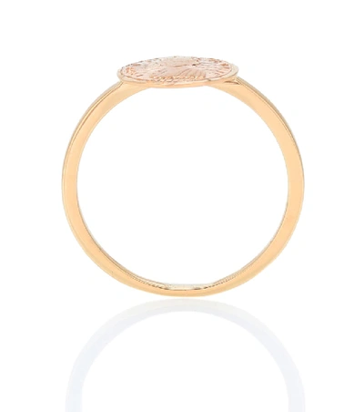 Shop Anissa Kermiche Louise D'or Coin 18kt Gold Pinkie Ring