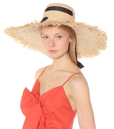 Shop Lola Hats Alpargatas Raffia Hat In Beige