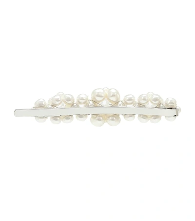 Shop Simone Rocha Faux Pearl Hair Clip In White