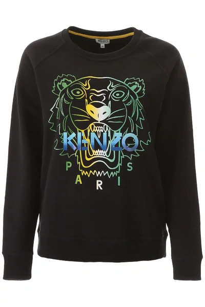 Kenzo Tiger Print Sweatshirt In Black,yellow,green | ModeSens