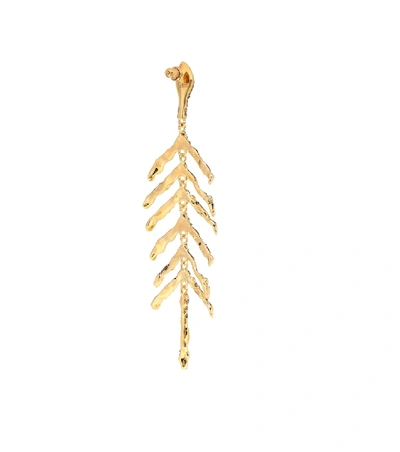 Shop Chloé Connie Embellished Earrings In Gold