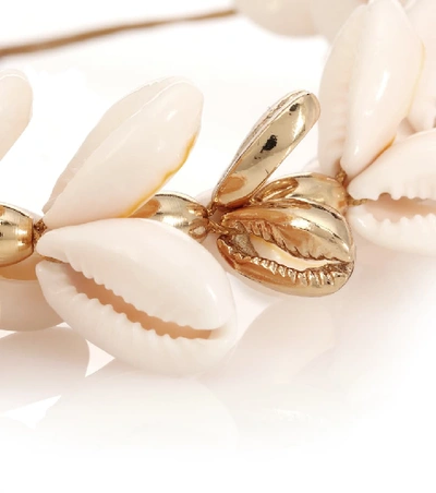 Shop Tohum Design Puka 22kt Gold-plated Cowry Shell Bracelet In White
