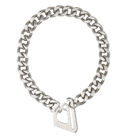 Shop Off-white Metal Necklace In Silver