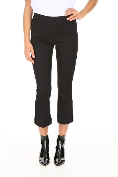 Shop Moncler Jersey Trousers With Band In Black