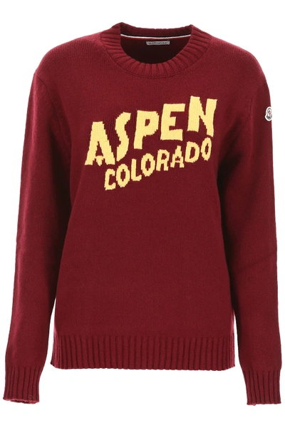 Shop Moncler Aspen Colorado Pullover In Red,yellow