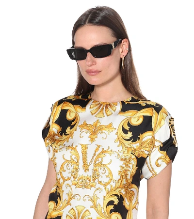 Havana versace hotsell virtus rectangular sunglasses
