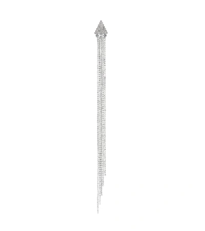 Shop Gucci Crystal Embellished Single Earring In White