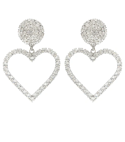 Shop Alessandra Rich Crystal-embellished Earrings In Metallic