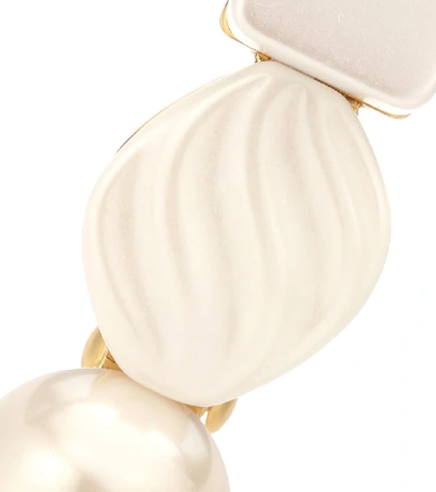 Shop Lele Sadoughi Stacked Stone Faux-pearl Barrette In White