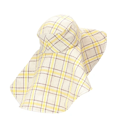 Shop Rejina Pyo Daisy Checked Hat In Yellow