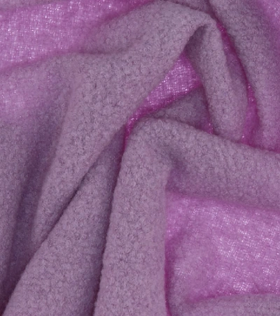 Shop Acne Studios Villy Wool-blend Scarf In Purple
