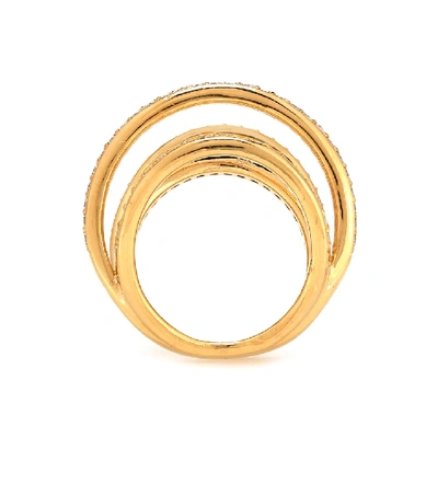 Shop Alan Crocetti Encrusted Space Ring In Gold
