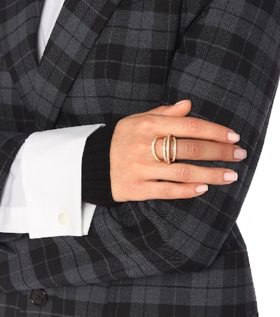 Shop Alan Crocetti Encrusted Space Ring In Gold