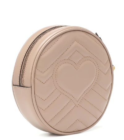 Shop Gucci Gg Marmont Small Leather Clutch In Pink