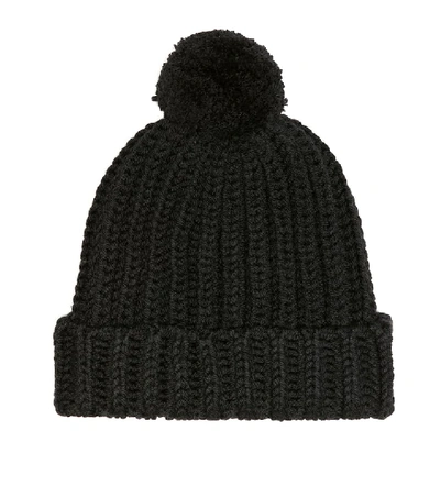 Shop Gucci Ribbed-knit Wool Beanie In Black