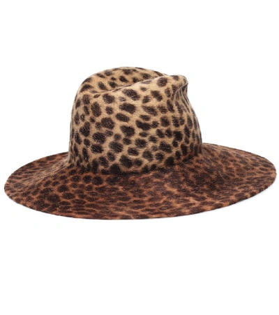 Shop Lola Hats Biba Leopard-print Felt Hat In Beige