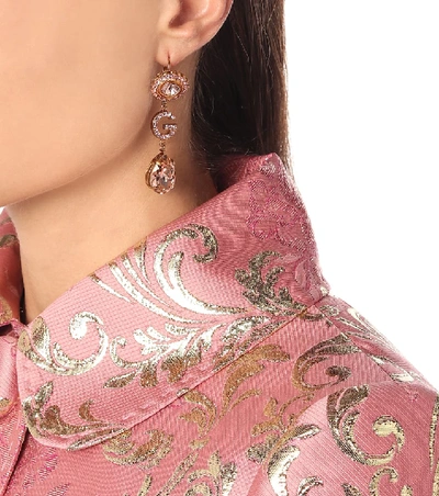 Shop Dolce & Gabbana Dg Pendant Clip-on Earrings In Gold