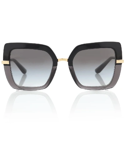 Shop Dolce & Gabbana Acetate Sunglasses In Black