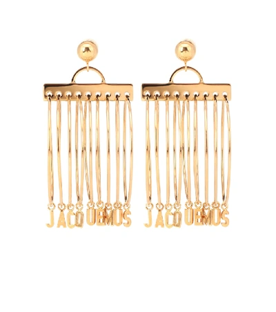 Shop Jacquemus Les Boucles Anneaux Hoop Earrings In Gold