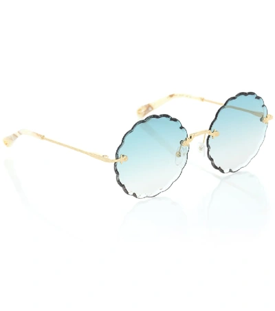 Shop Chloé Rosie Sunglasses In Blue