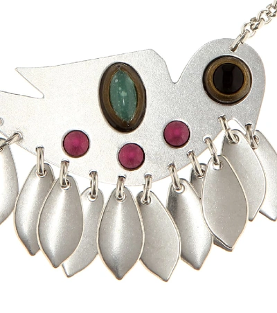 Shop Isabel Marant Bird Necklace In Silver
