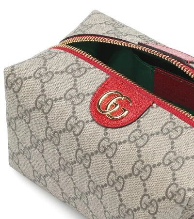 Shop Gucci Ophidia Supreme Cosmetics Case In Beige