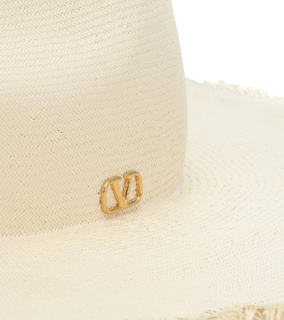 Shop Valentino Straw Hat In Beige