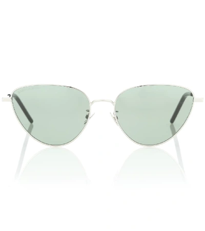 Shop Saint Laurent Sl 310 Cat-eye Sunglasses In Green
