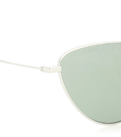 Shop Saint Laurent Sl 310 Cat-eye Sunglasses In Green