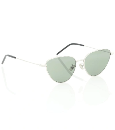 Shop Saint Laurent Sl 310 Cat-eye Sunglasses In Green