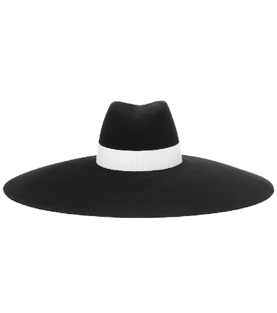 Shop Balmain Felt Hat In Black