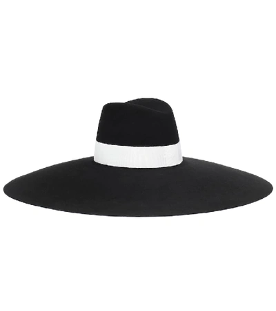 Shop Balmain Felt Hat In Black