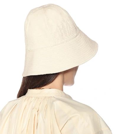 Shop Jil Sander Denim Bucket Hat In Beige