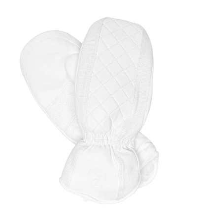 Shop Toni Sailer Lizzy Leather Mittens In White