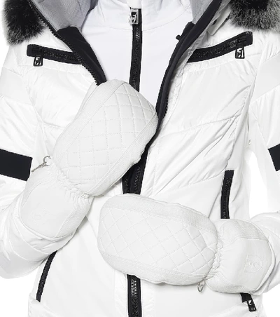 Shop Toni Sailer Lizzy Leather Mittens In White