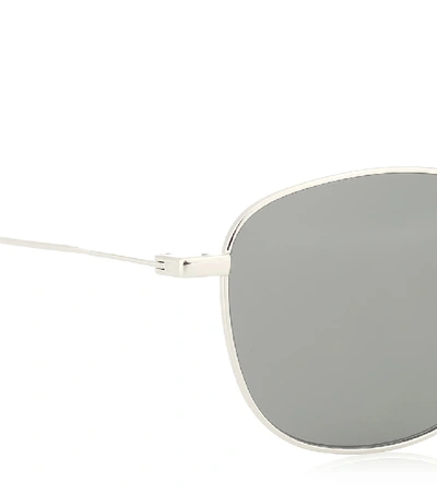 Shop Saint Laurent New Wave Sl 209 Metal Sunglasses In Silver