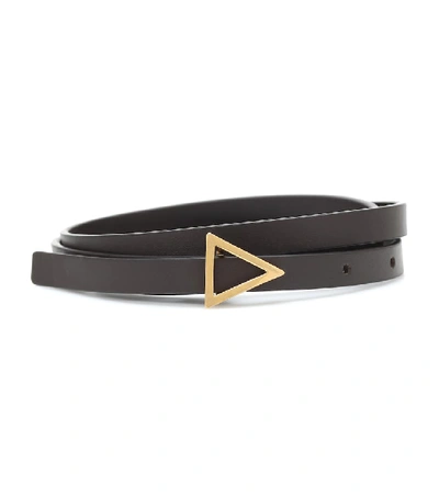 Shop Bottega Veneta Leather Belt In Brown