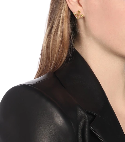 Shop Off-white Arrows Earrings In Gold
