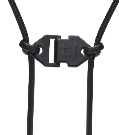 Shop Off-white Leather Belt In Black