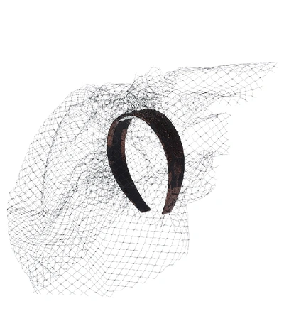 Shop Erdem Embellished Jacquard Headband In Black