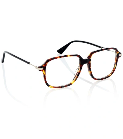 Shop Dior Essence19 Square Glasses In Brown