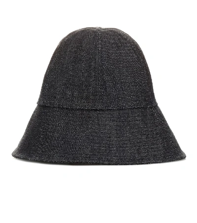 Shop Jil Sander Denim Bucket Hat In Blue