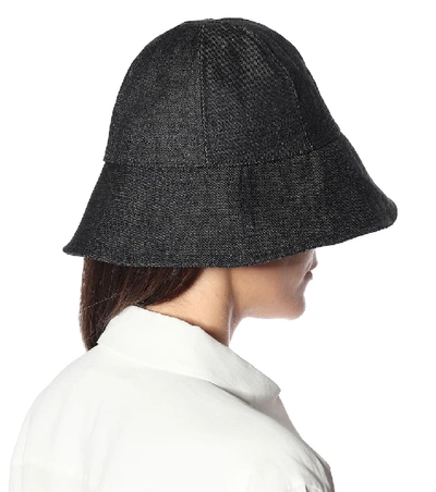 Shop Jil Sander Denim Bucket Hat In Blue